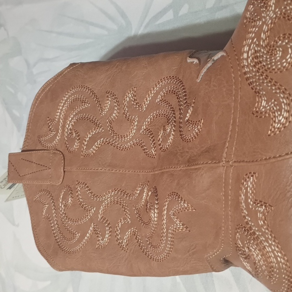 ROLLDA Brown Western Heeled Boots - Picture 10 of 14